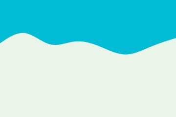 A minimalist vector illustration presents a serene scene with a light green foreground and a wavy, bright blue sky, creating a calm and modern aesthetic.