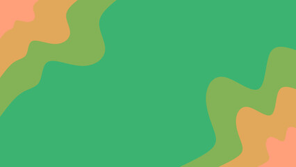 Abstract flowing organic shapes in warm peach and green tones create a modern and soothing decorative background.