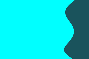 A visually appealing background showcases a vibrant cyan color alongside a darker teal, separated by a wavy line, perfect for modern graphic design projects.
