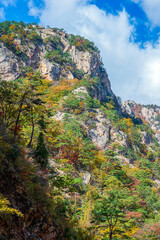 Autumn Mountain Landscape of Seoraksan National Park, Korea