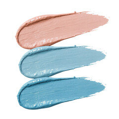 Fototapeta premium Colorful Cosmetic Swatches on Black Background for Beauty Product Presentation