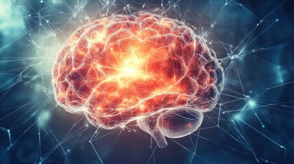 The Illuminated Mind: A Visual Representation of the Human Brain's Complex Neural Network