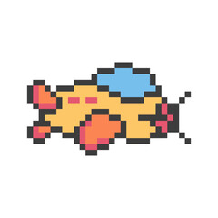 plane design retro pixel art