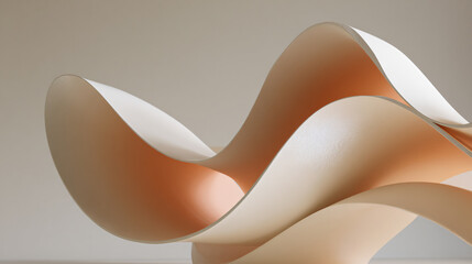 CurvedAbstractPaperSculpture