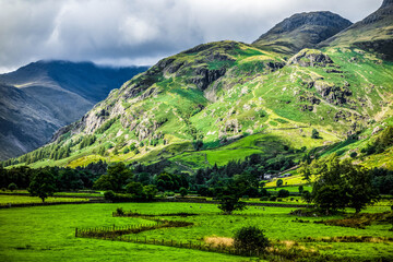 Beutiful mountainous Cumbria landscape scenery greenery