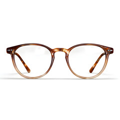 Tortoiseshell eyeglasses, isolated on transparent background