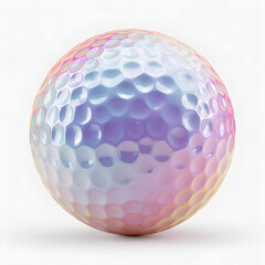 Iridescent Golf Ball, isolated on transparent background