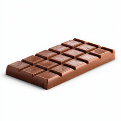 Milk chocolate bar, isolated on transparent background