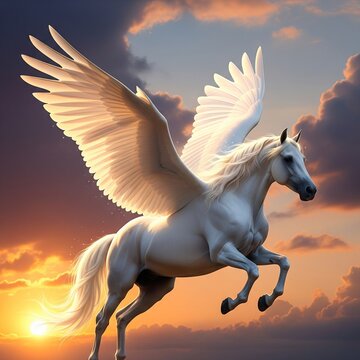 white horse in the sky