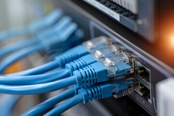 Network switch sockets with cable connections