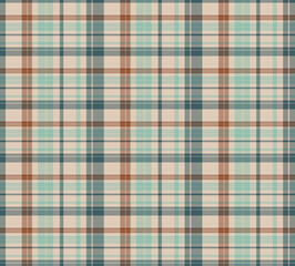 Autumn Plaid Teal Rust Seamless Repeat