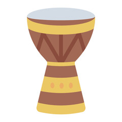 darbuka flat icon played at turkish music event