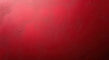 close-up of a textured rough red painted wall with some cracks and uneven surface