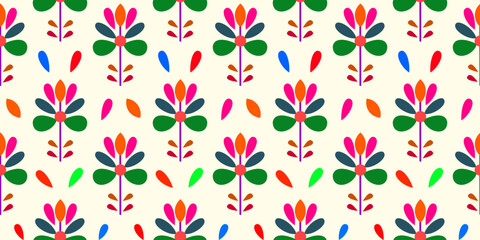 Seamless floral pattern with pink flowers for wallpaper and decorative design Abstract hand drawn flowers seamless pattern with florals for fabric, textile, clothing, poster, cover, banner, wall art