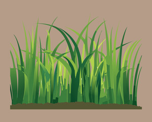 Vector Illustration of a Lush Field of Grass 