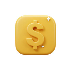 Obraz premium A shiny golden dollar sign icon represents wealth and financial success with subtle starburst accents.