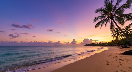 Serene and Peaceful Beach View at Golden Hour