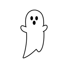 Cute ghost isolated icon graphic vector