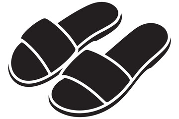 Flip flops vector  minimalist slipper silhouette
