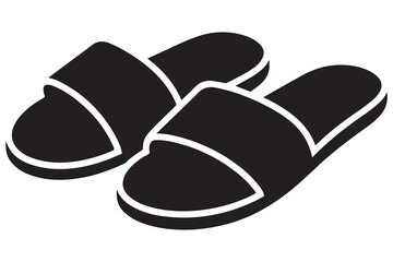 Flip flops vector  minimalist slipper silhouette
