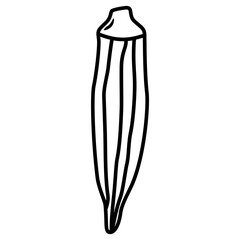 vector illustration of okra 