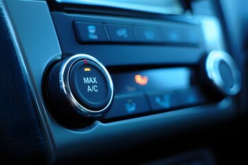 Air conditioning button inside a car