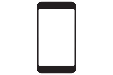 Modern smartphone silhouette vector icon isolated on white background

