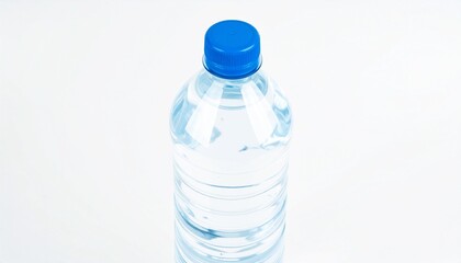 Transparent clear gallon bottle with white background	
