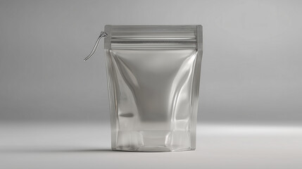 A clean, empty, transparent glass bottle isolated on a white background, reflecting a sense of purity