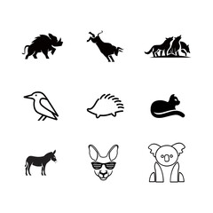 Animal Icons Set Vector Illustration