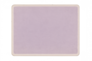 Soft pastel purple square with subtle texture and a clean white border, perfect for adding a touch of color to any design project on a transparent background