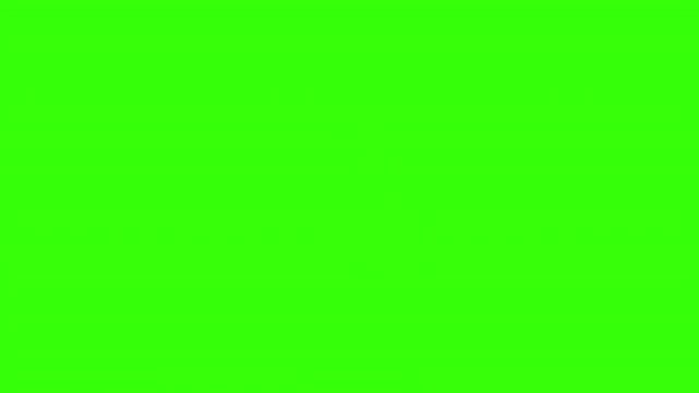 10 seconds countdown animation, from 10 to zero second in green screen. 4k video.