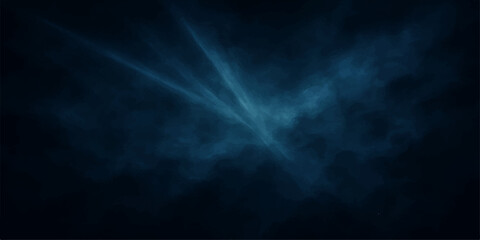 Abstract dark blue background with smoky clouds and night sky elements