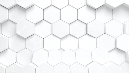 Fototapeta premium White Hexagonal Geometric Pattern Background Texture