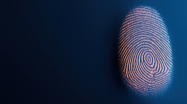 Exploring digital security fingerprint technology in cybersecurity global scope visual representation dark background innovative solutions
