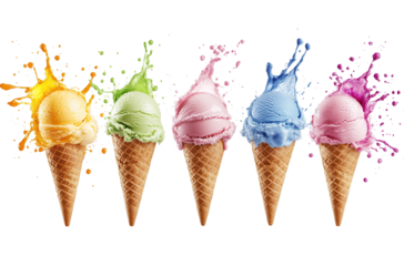 Object, ice cream cone, cloudscape, sky, ice cream, snacks, summer, heat wave