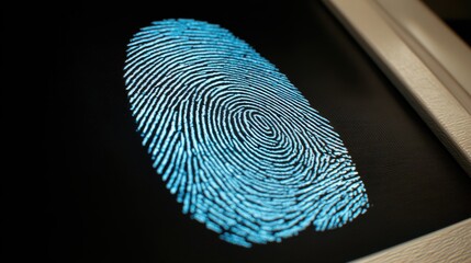 Exploring the digital fingerprint technology cybersecurity labs digital art high-tech environment close-up biometric security advances