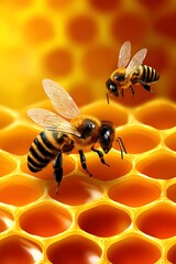Sweet bees and honey high-definition pictures