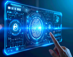 Fingerprint scan security system biometric access control technology