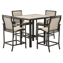 wooden table and chairs