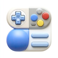 Obraz premium 3D stylized game controller icon