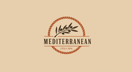 Olive branch emblem, rope frame