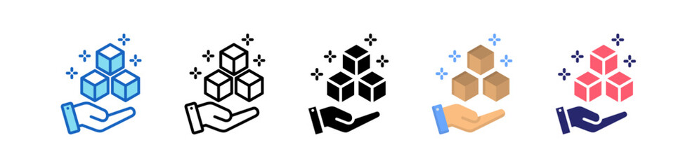 Excess Multiple Style Icon Set Collection. 