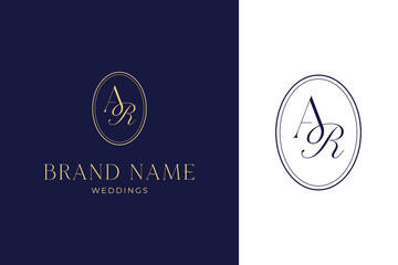 Elegant Wedding Monogram Logo and Luxury Wedding Brand Identity
