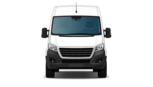 White van, front view