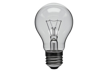 Classic Incandescent Light Bulb on White Background