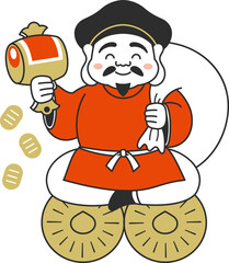 シンプルな大黒天のイラスト