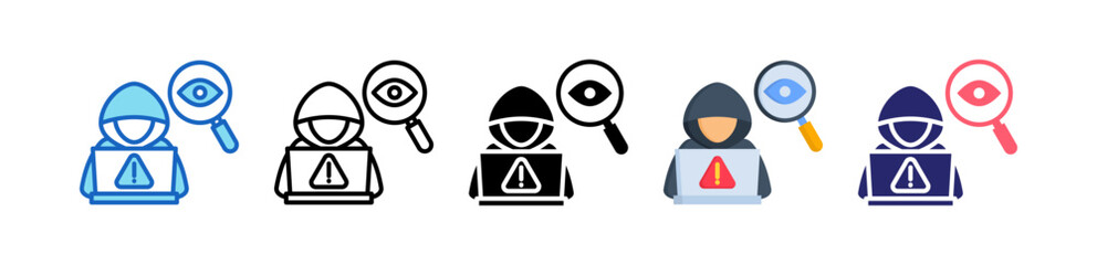 Stalking Multiple Style Icon Set Collection. 