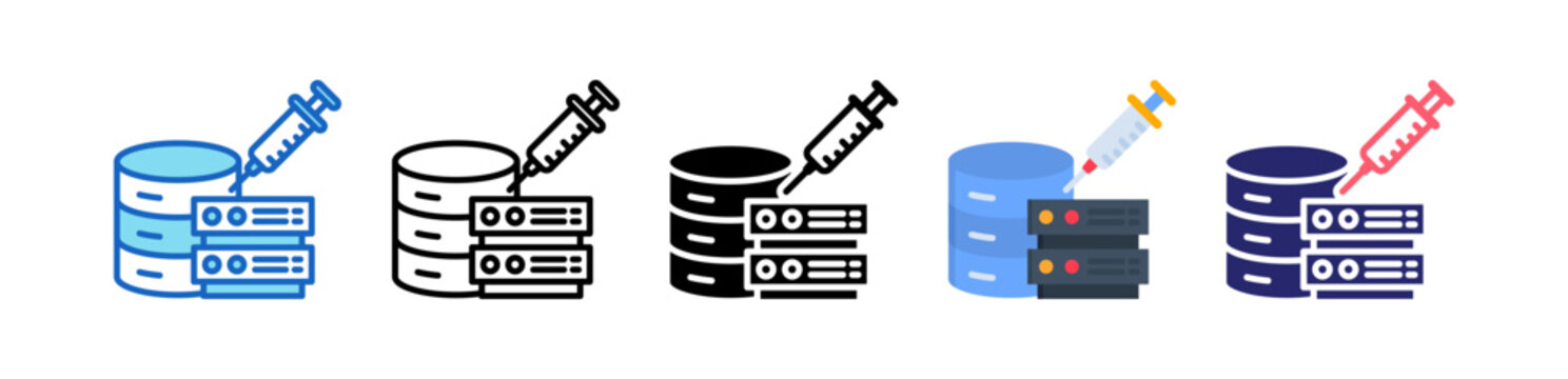Sql Injection Multiple Style Icon Set Collection. 