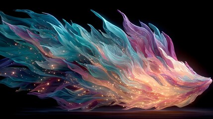 Naklejka premium Colorful Abstract Flames